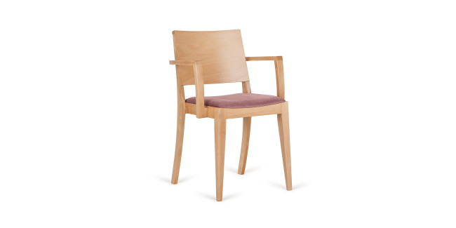 PG 9448 B minőségi, karfás kárpitozott fa szék