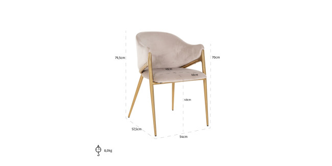 NT Gwen Khaki minőségi, exkluzív, kárpitozott szék