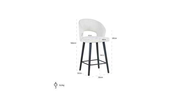 NT Savoy White 68 cm exkluzív bárszék