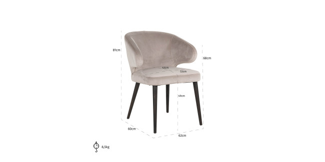 NT Indigo Khaki kárpitozott design szék