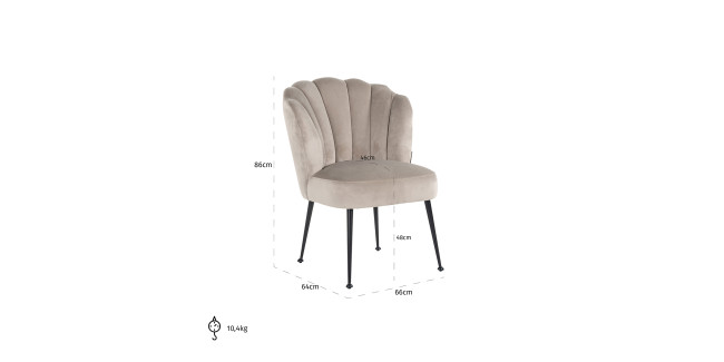 NT Pippa Khaki / Black bársony szék