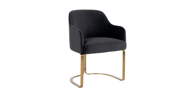 NT Hadley Antraciet / Gold kárpitozott design szék