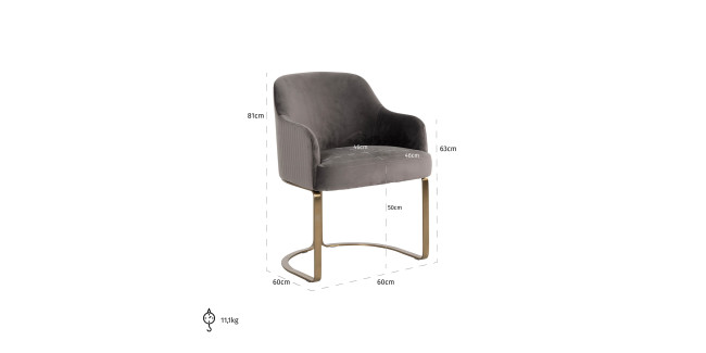 NT Hadley Stone / Gold kárpitozott design szék