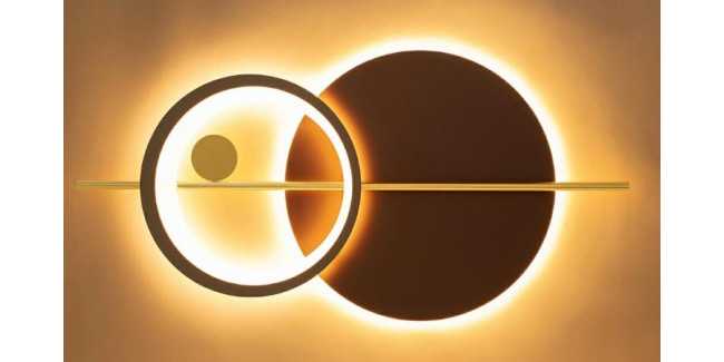 KH Moons design falilámpa