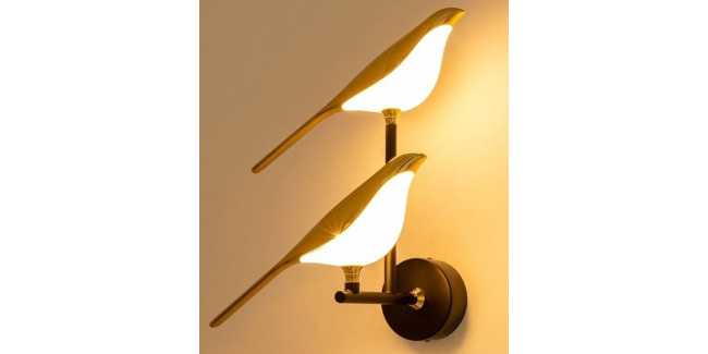 KH BIRD TWIN arany fali lámpa