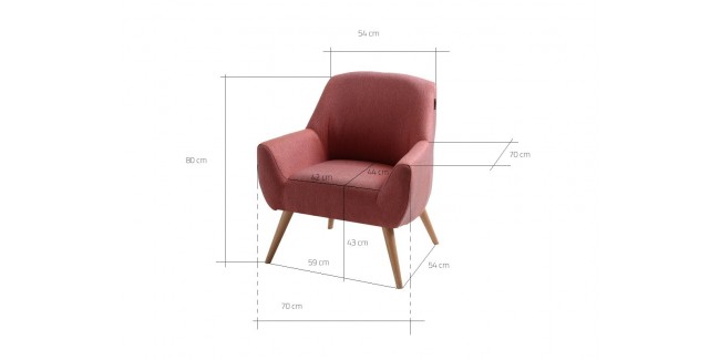 Fotelek RM Betty kényelmes fotel, választható kárpitozással, pácolással