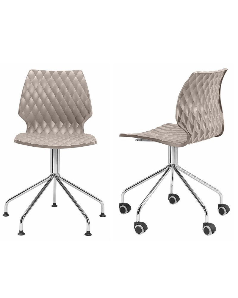 Műanyag design szék MO Uni II. fix vagy görgős műanyag forgószék