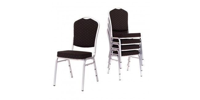 Konferencia és bankett székek MT Acélvázas, erősített minőségi bankett szék ezüst-kék színben