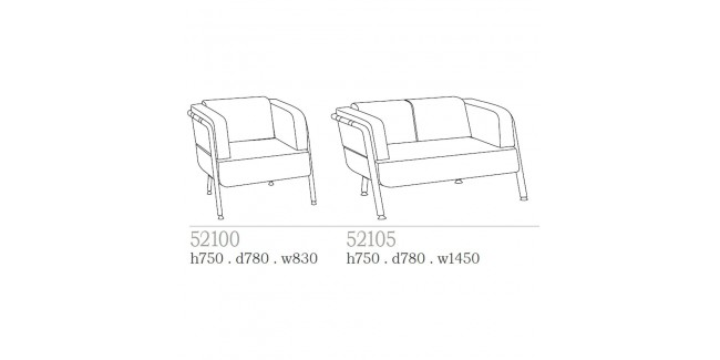 Várótermi székek FO Auros I. minőségi olasz várótermi kanapé