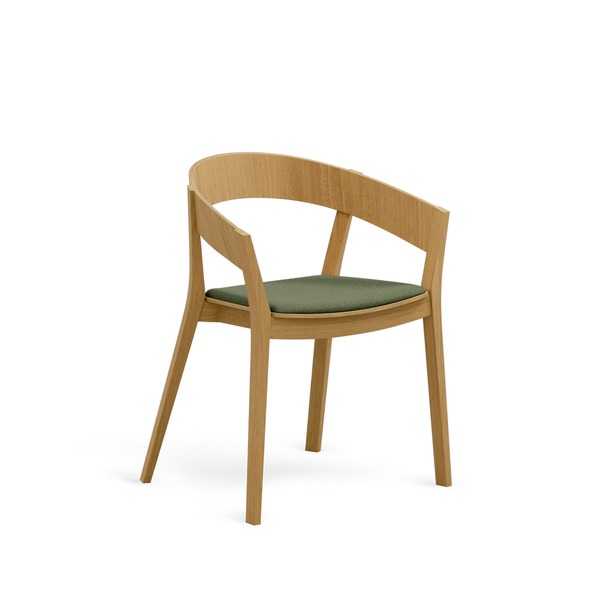 Paged Archer B-4800 karfás szék tölgy vázzal, kárpitozott üléssel