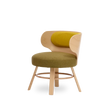 Paged K2 B-2220 kárpitozott lounge fotel tömör bükk vázon
