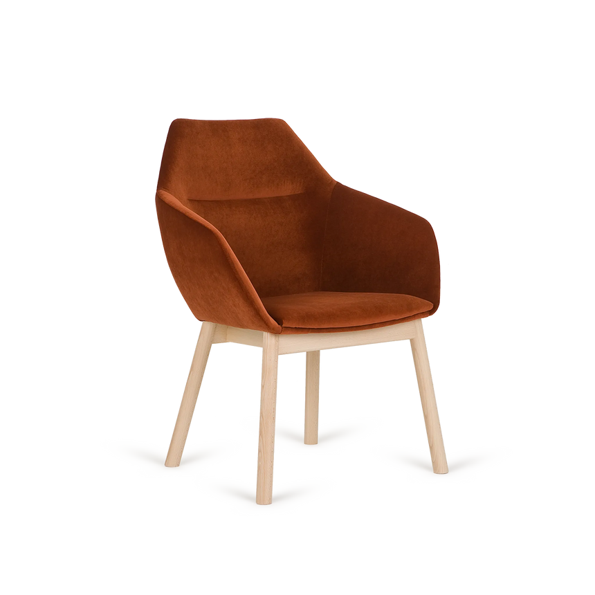 Paged Tuk Big M-5051 kárpitozott lounge fotel tömörfa lábbal