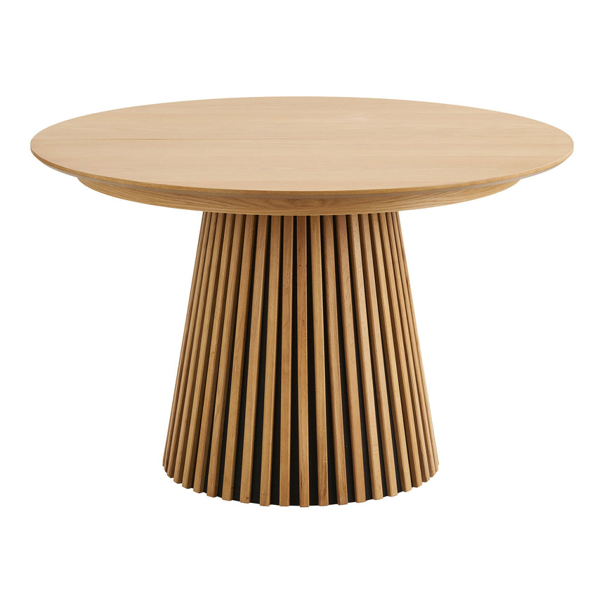 Osaka étkezőasztal – Ø120 cm / 120–160–200 cm, natúr tölgy színben