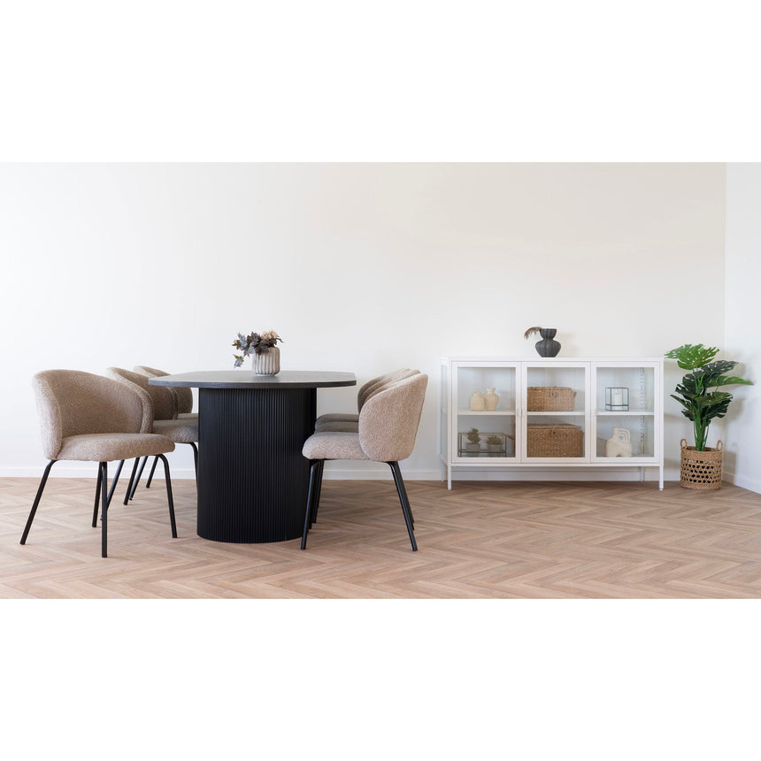 Boavista étkezőasztal – 100×220 cm, sötétbarna színben