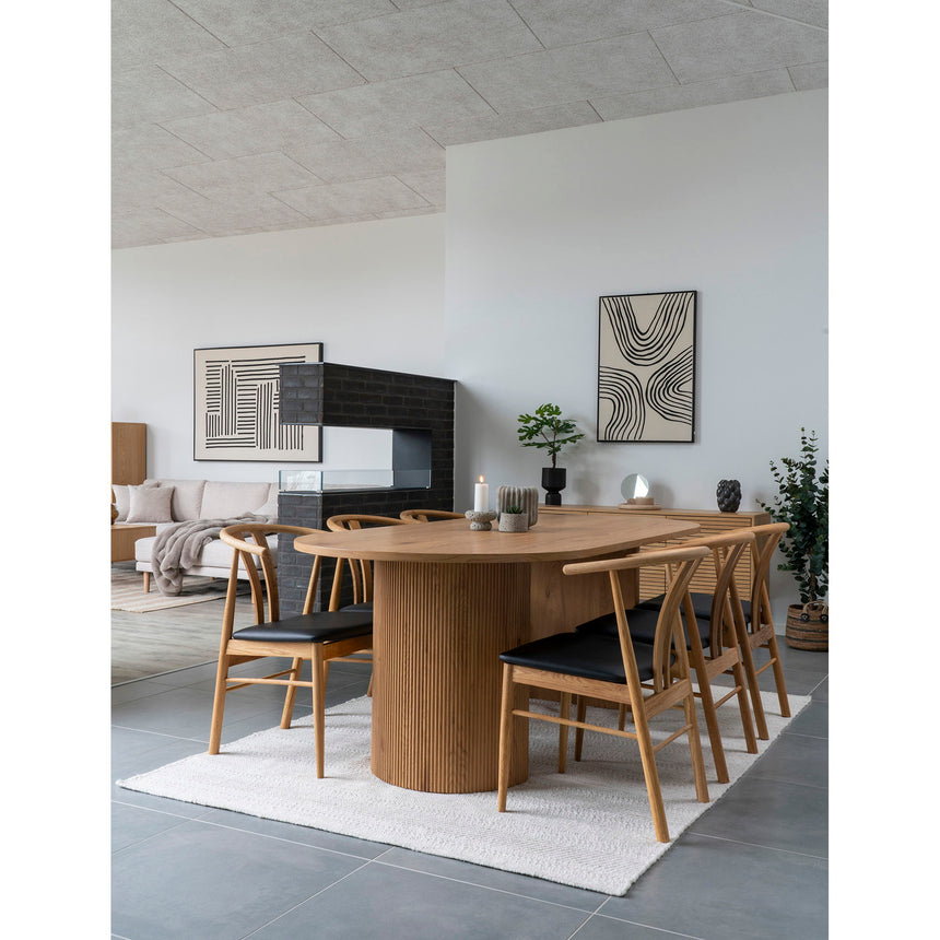 Boavista étkezőasztal – 100×220 cm, natúr színben