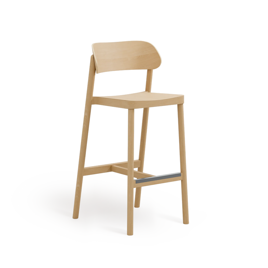 Paged Nimm H-4590 bárszék világos bükk kivitelben, 75 cm ülésmagasság