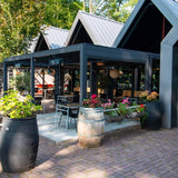 Reflect Standard 3×4 m bioklimatikus alumínium pergola – antracit, 8 cm-es oszlopokkal