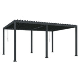Reflect Standard 3×6 m bioklimatikus alumínium pergola – antracit, 8 cm-es oszlopokkal