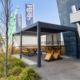 Reflect Standard 3×6 m bioklimatikus alumínium pergola – antracit, 8 cm-es oszlopokkal