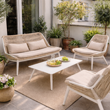 Grattoni Como kerti garnitúra 4 személyes, bézs színben