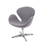 KH Andora fotel fém- forgólábbal szürke színben