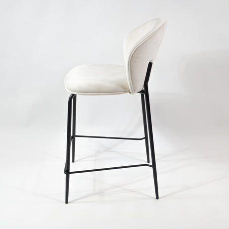 KL Lily kényelmes bárszék 65 cm krém színben, fekete vázzal