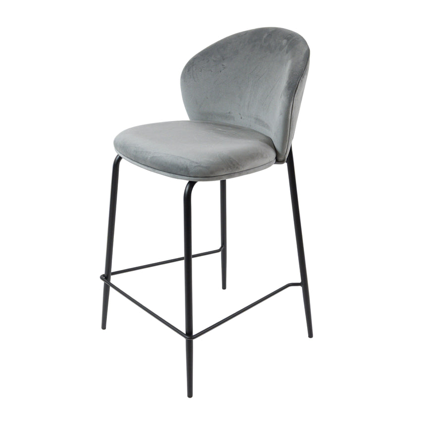 KL Lily kényelmes bárszék 65 cm szürke színben, fekete vázzal