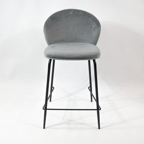 KL Lily kényelmes bárszék 65 cm szürke színben, fekete vázzal