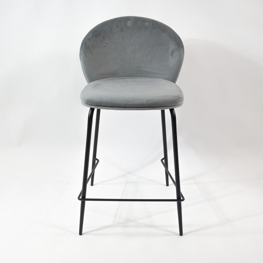 KL Lily kényelmes bárszék 65 cm szürke színben, fekete vázzal