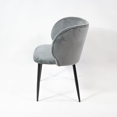 KL Violet erősített étkezőszék szürke színben, black edition