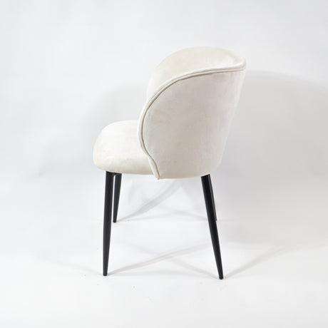 KL Violet erősített étkezőszék krém színbe, black edition