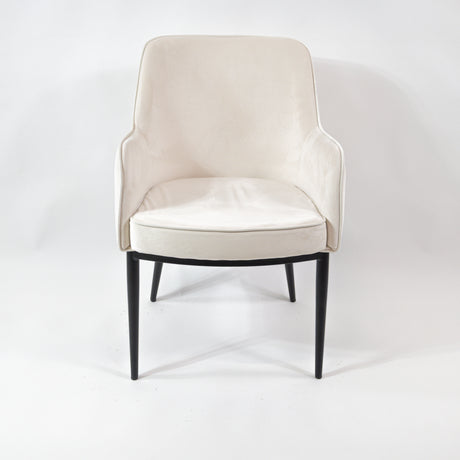 KL Nolan prémium étkezőszék krém színben, black edition