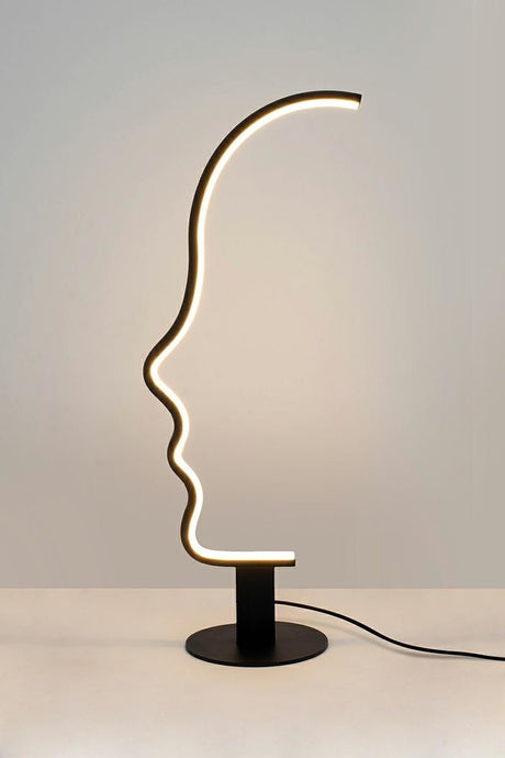 Face Table asztali lámpa fekete – LED, acél, alumínium