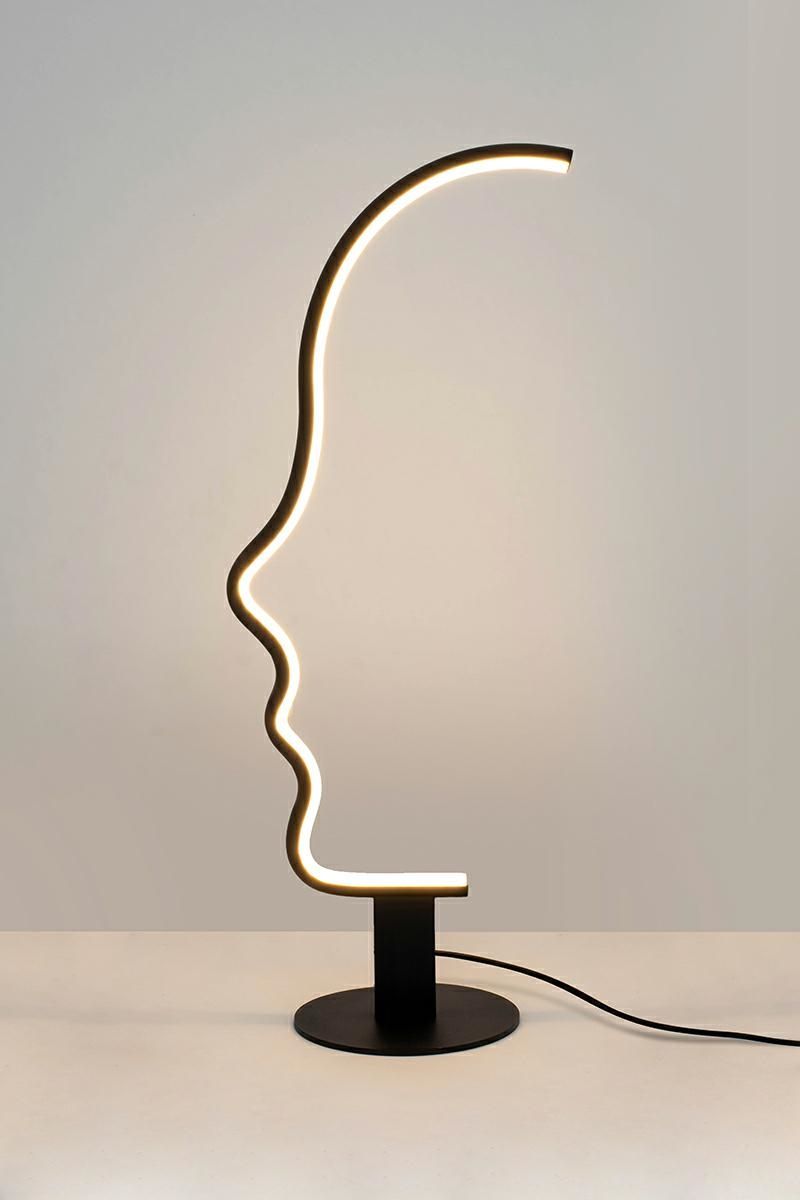 Face Table asztali lámpa fekete – LED, acél, alumínium