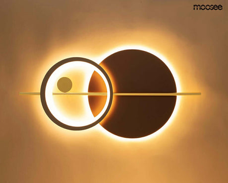 Moons fali lámpa arany