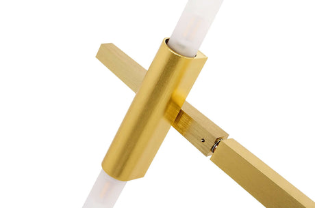 Candelabru 6 függőlámpa arany – alumínium, üveg