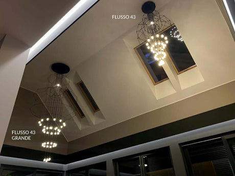 Flusso 43 fekete függesztett lámpa