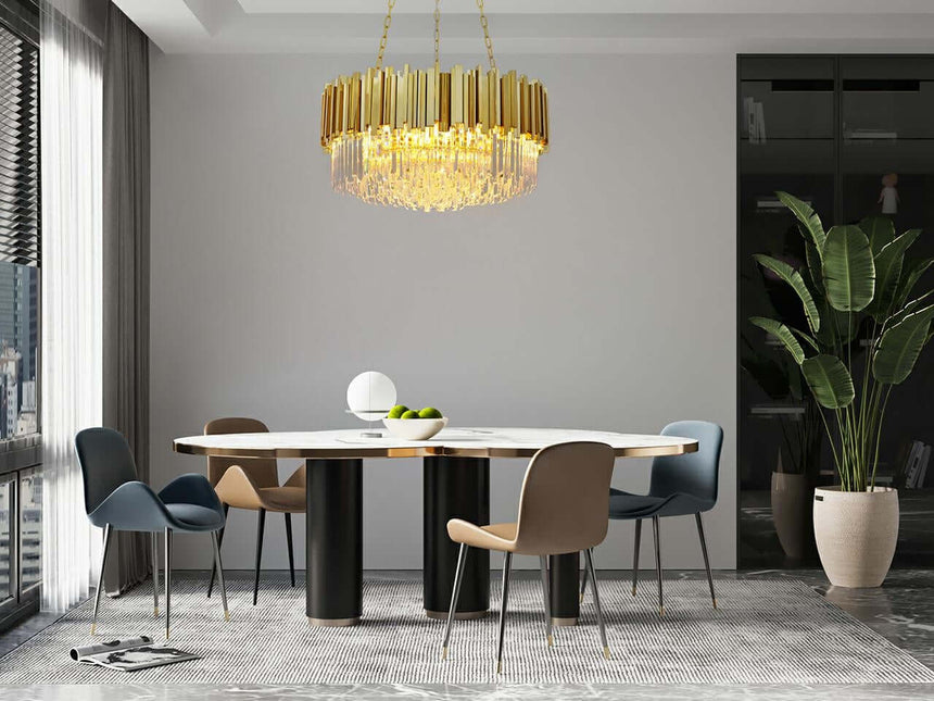 Imperial Gold 60 függőlámpa – acél, kristály