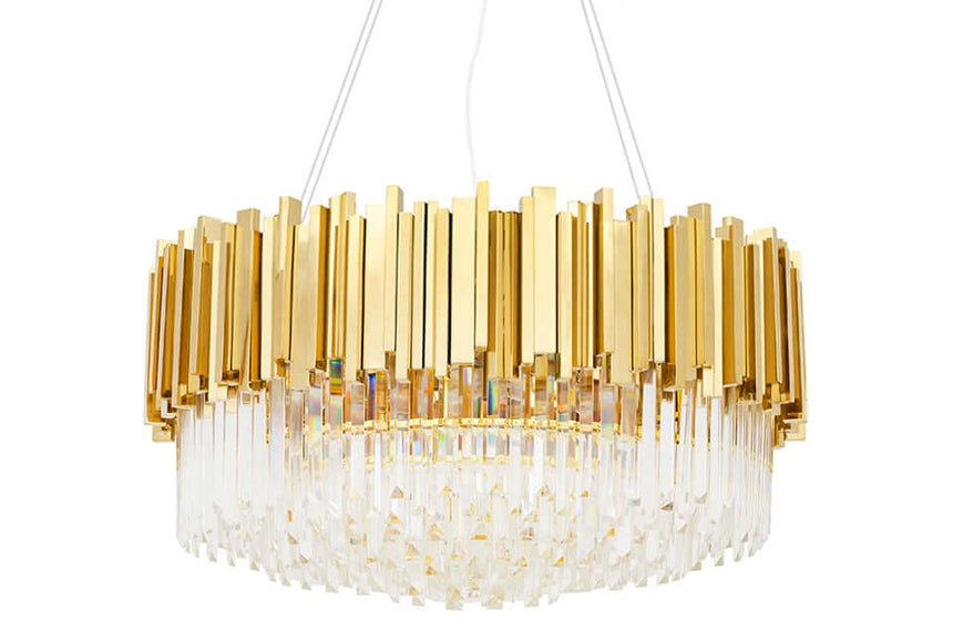 Imperial Gold 80 függőlámpa – acél, kristály