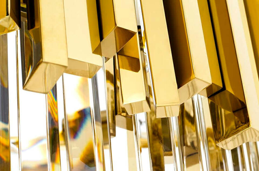 Imperial Gold 80 függőlámpa – acél, kristály