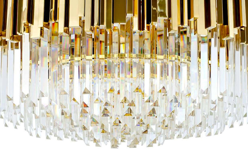 Imperial Gold 80 függőlámpa – acél, kristály