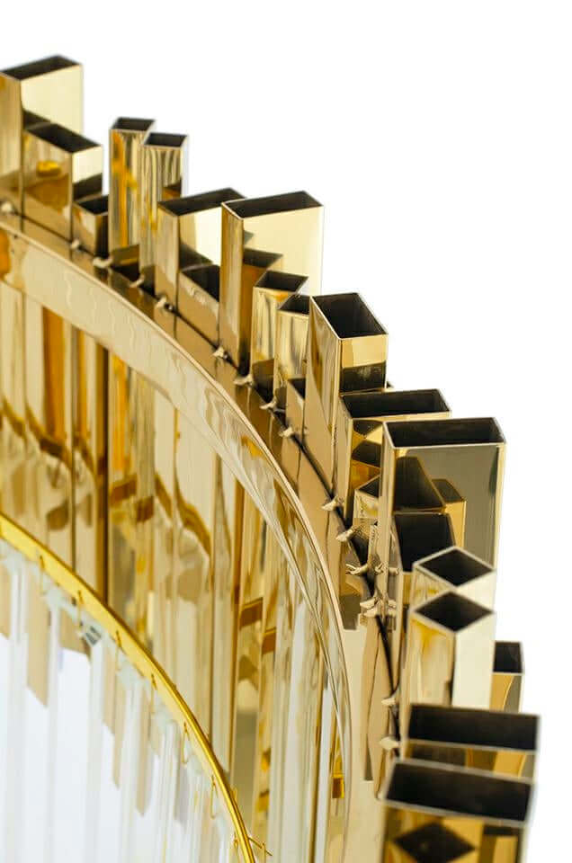 Imperial Gold 80 függőlámpa – acél, kristály