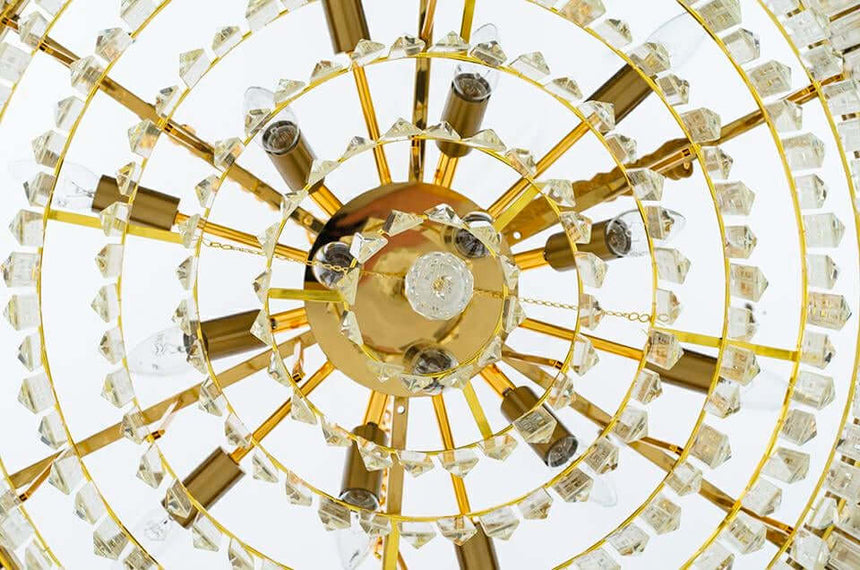 Imperial Gold 80 függőlámpa – acél, kristály