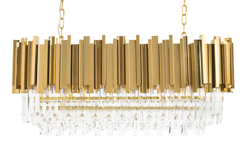 Imperial Long Gold 90 függőlámpa – acél, kristály