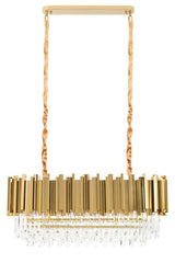 Imperial Long Gold 90 függőlámpa – acél, kristály