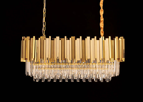 Imperial Long Gold 90 függőlámpa – acél, kristály