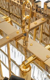 Imperial Long Gold 90 függőlámpa – acél, kristály