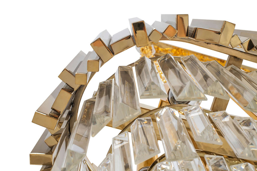 Imperial Long Gold 90 függőlámpa – acél, kristály