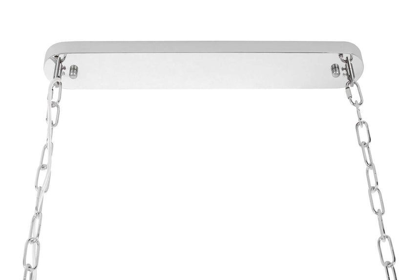 Imperial Long Silver 90 függőlámpa – acél, kristály