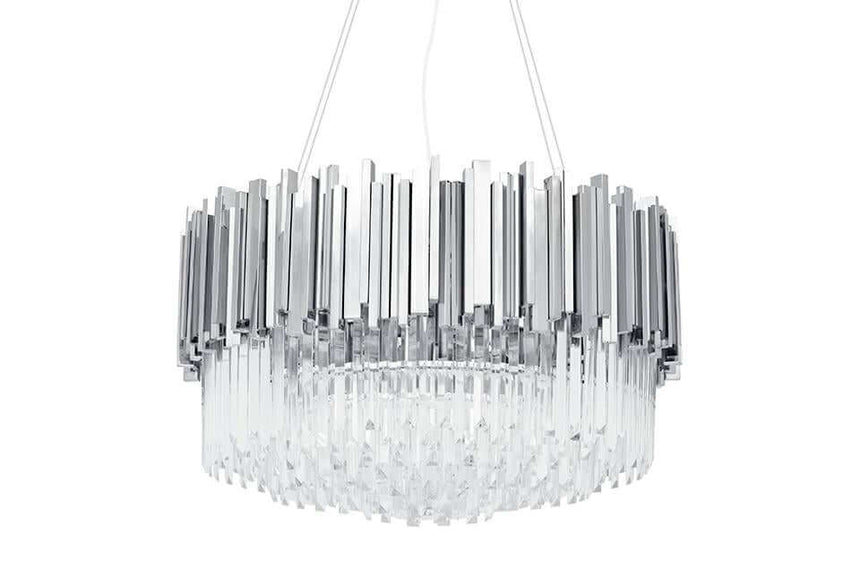 Imperial Silver 60 függőlámpa – acél, kristály